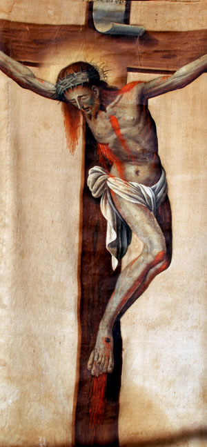 La seconda tela del Crocifisso di frate Giovanni, in possesso della famiglia Ficarra-Muscarello